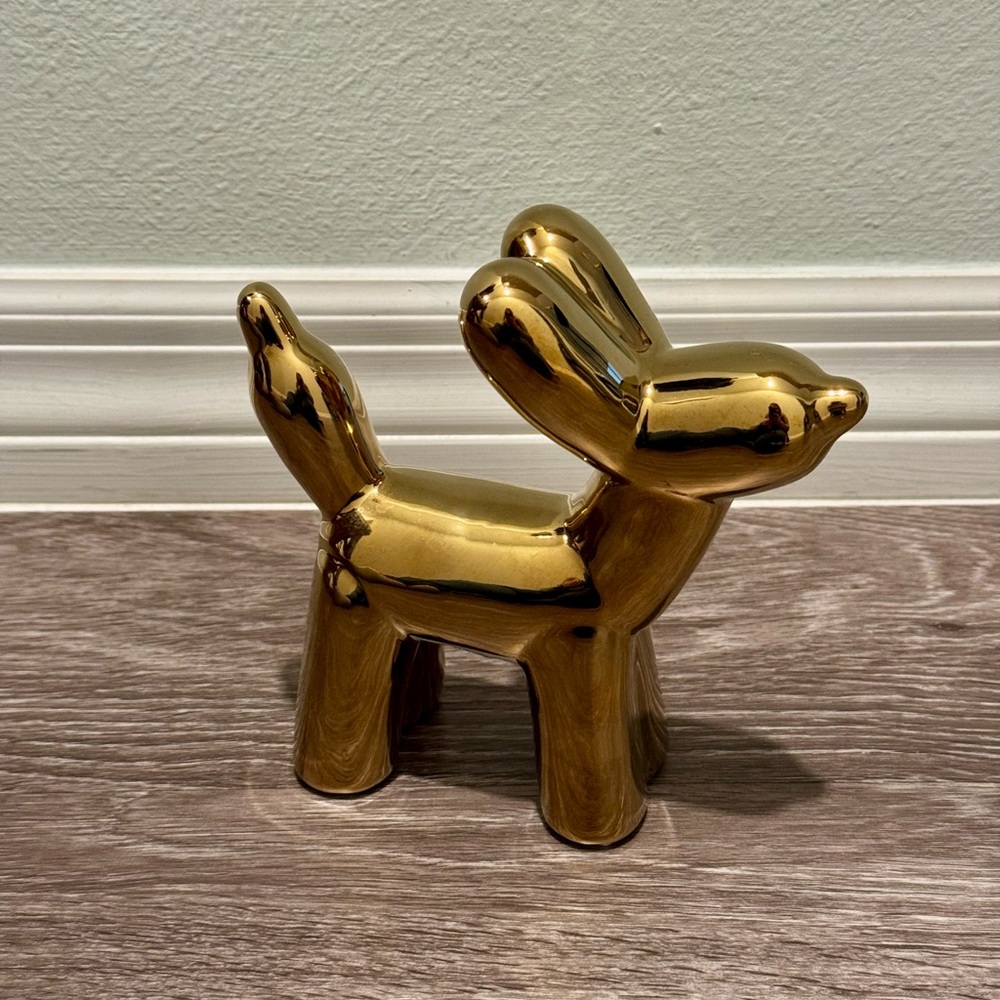 Three Hands Corp Gold Balloon Dog Desk/Shelf/Table Decoration NWT. - Picture 2 of 9